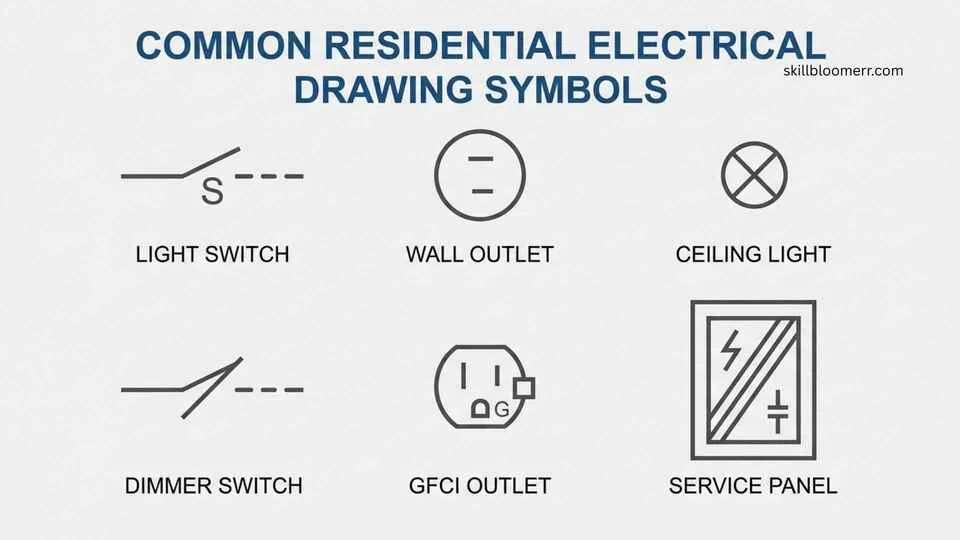 electrical drawing symbols for house
